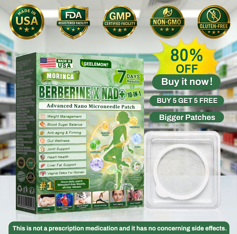 GEELEMON® 10-in-1 Weight Management Patch With Moringa, Berberine & NAD+ • Once Daily • 180-Day Guarantee Supports Appetite Control, Metabolism & Daily Energy