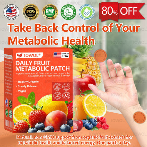 🍎𝐎𝐟𝐟𝐢𝐜𝐢𝐚𝐥 𝐒𝐭𝐨𝐫𝐞 | 𝐈𝐎𝐖𝐎𝐋® 𝐃𝐚𝐢𝐥𝐲 𝐅𝐫𝐮𝐢𝐭 𝐌𝐞𝐭𝐚𝐛𝐨𝐥𝐢𝐜 𝐏𝐚𝐭𝐜𝐡 𝐮𝐬𝐞𝐬 𝐨𝐫𝐠𝐚𝐧𝐢𝐜 𝐟𝐫𝐮𝐢𝐭 𝐞𝐱𝐭𝐫𝐚𝐜𝐭𝐬 𝐚𝐧𝐝 𝐩𝐡𝐲𝐭𝐨𝐧𝐮𝐭𝐫𝐢𝐞𝐧𝐭𝐬 𝐟𝐫𝐨𝐦 𝟒𝟑 𝐟𝐫𝐮𝐢𝐭𝐬 𝐭𝐨 𝐬𝐮𝐩𝐩𝐨𝐫𝐭 𝐟𝐚𝐭 𝐦𝐞𝐭𝐚𝐛𝐨𝐥𝐢𝐬𝐦, 𝐛𝐚𝐥𝐚𝐧𝐜𝐞 𝐛𝐥𝐨𝐨𝐝 𝐬𝐮𝐠𝐚𝐫, 𝐚𝐧𝐝 𝐛𝐨𝐨𝐬𝐭 𝐞𝐧𝐞𝐫𝐠𝐲 𝐟𝐨𝐫 𝐚𝐥𝐥-𝐝𝐚𝐲 𝐰𝐞𝐥𝐥𝐧𝐞𝐬𝐬.