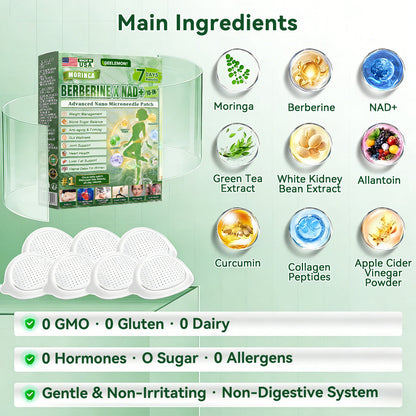 GEELEMON® 10-in-1 Weight Management Patch With Moringa, Berberine & NAD+ • Once Daily • 180-Day Guarantee Supports Appetite Control, Metabolism & Daily Energy